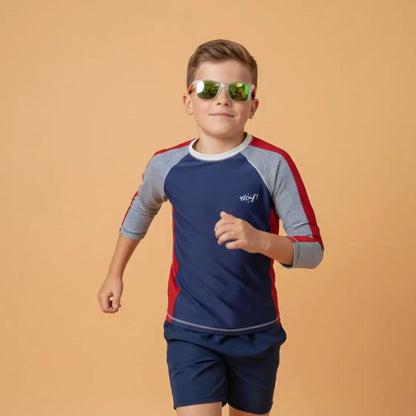 Camiseta anti-UV de manga larga niño: Regata Plouf