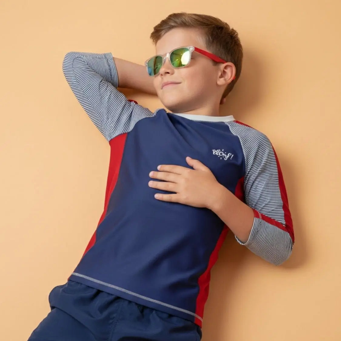 Camiseta anti-UV de manga larga niño: Regata Plouf