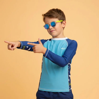 Camiseta anti-UV de manga larga niño: Tiburón Plouf