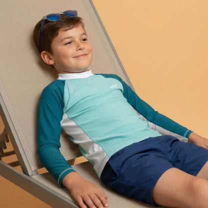 Camiseta anti-UV de manga larga niño júnior: Feroz Plouf