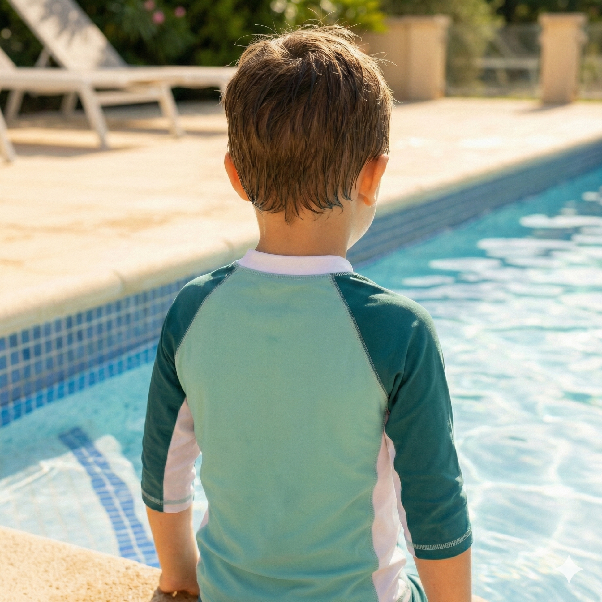 Long sleeve UV protection t-shirt for boys Feroce green