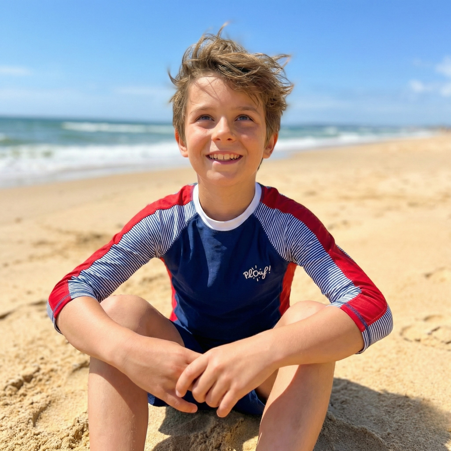 Long sleeve UV protection t-shirt for boys: Regatta Plouf