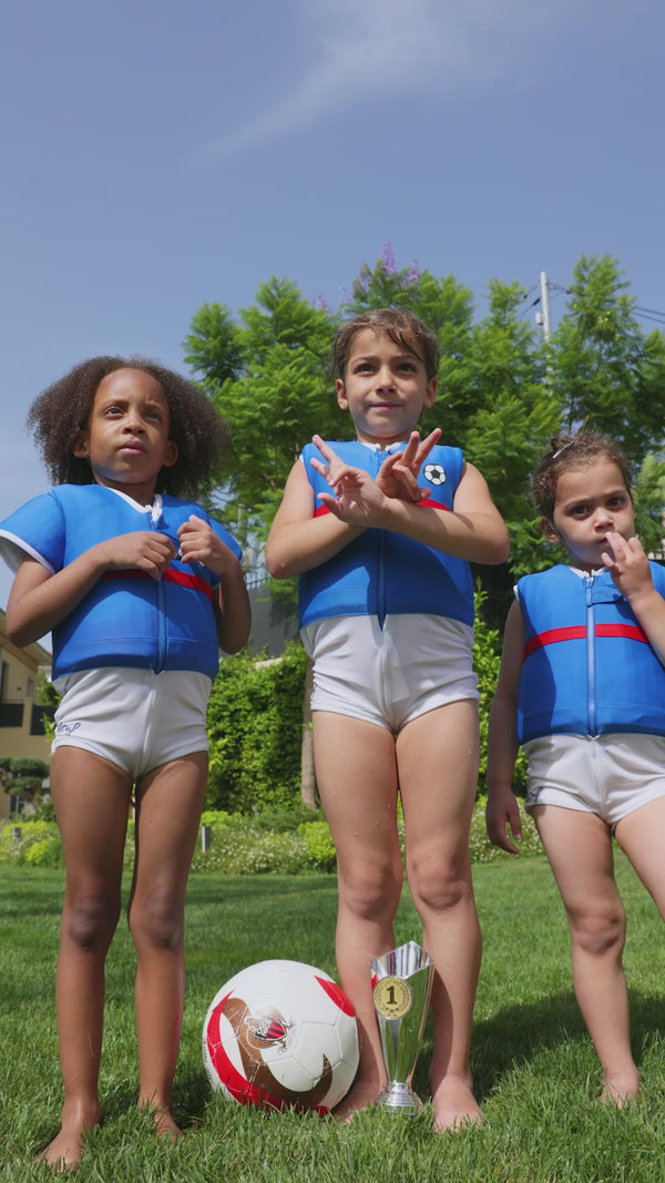 Plouf, le maillot de bain qui fait flotter les enfants : modèle Lyrone foot