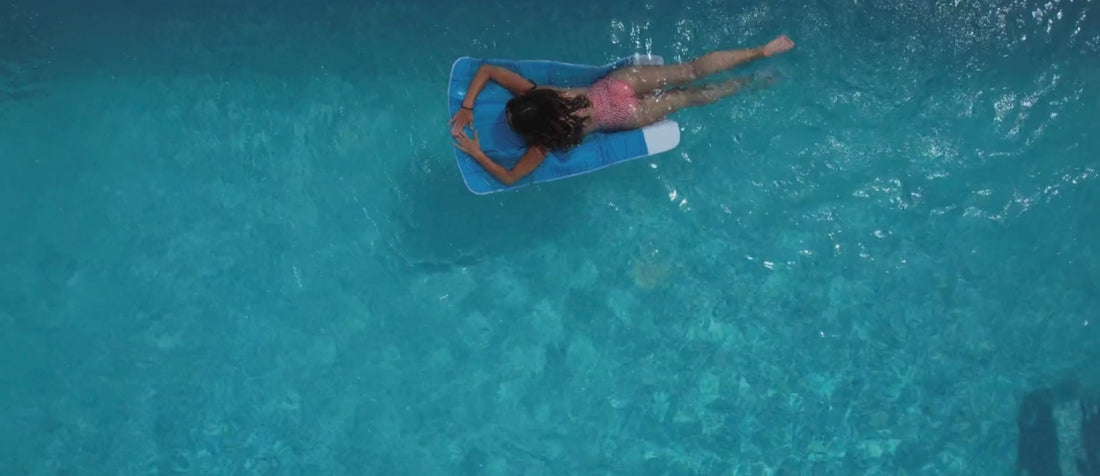 Matelas flottant Safety Concept by Plouf en utilisation sur l’eau