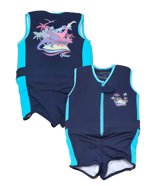 Maillot de bain flottant garçon : Dino Island Plouf