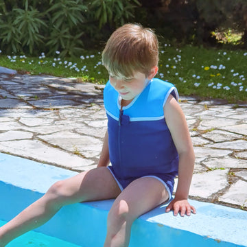 maillot de bains flottant garçon avec flotteur intégré pour la