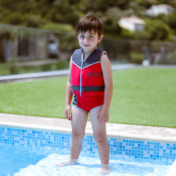 maillot de bains flottant garçon avec flotteur intégré pour la