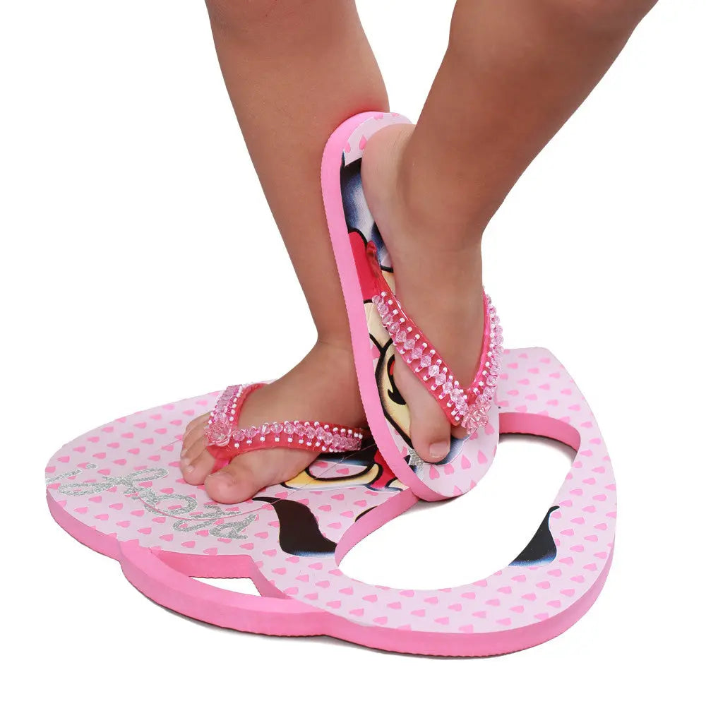 Tongs rose petite fille sandales plage et piscine fille Plouf