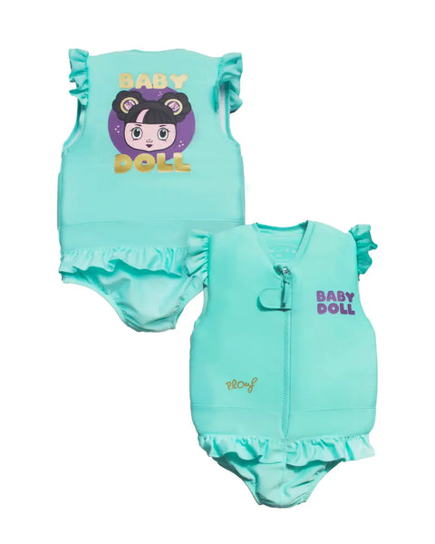 Schwimmender Badeanzug Mädchen: Baby doll Plouf