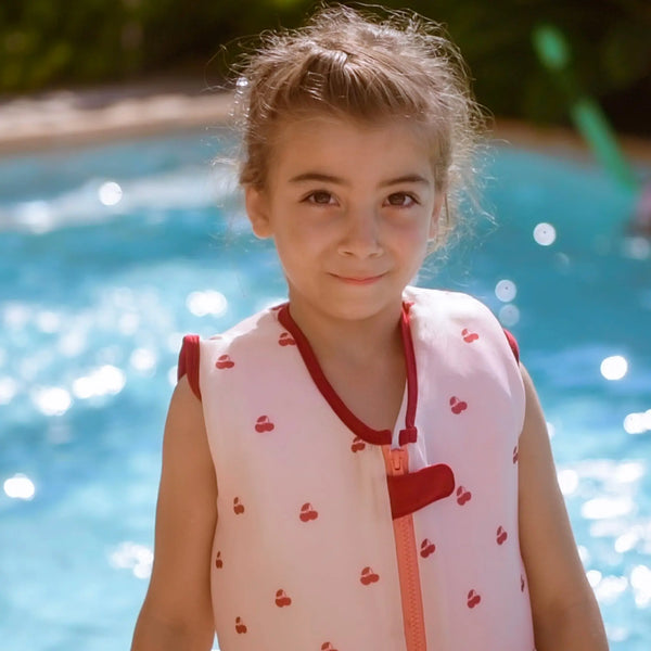 Schwimmender Badeanzug Mädchen: Cerise Plouf