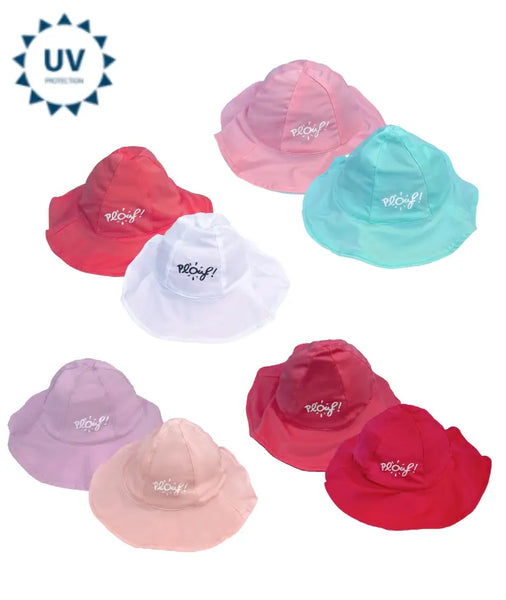 Girl's reversible anti-UV beach hat Plouf