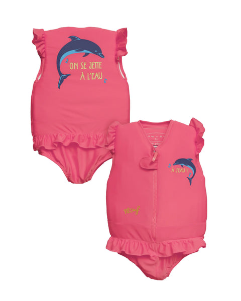 Girl's floating swimsuit : Dolphin Plouf